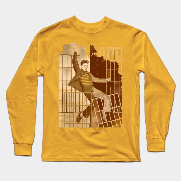 Shake your Pelvis! (Sepia Edition) Long Sleeve T-Shirt by PrivateVices